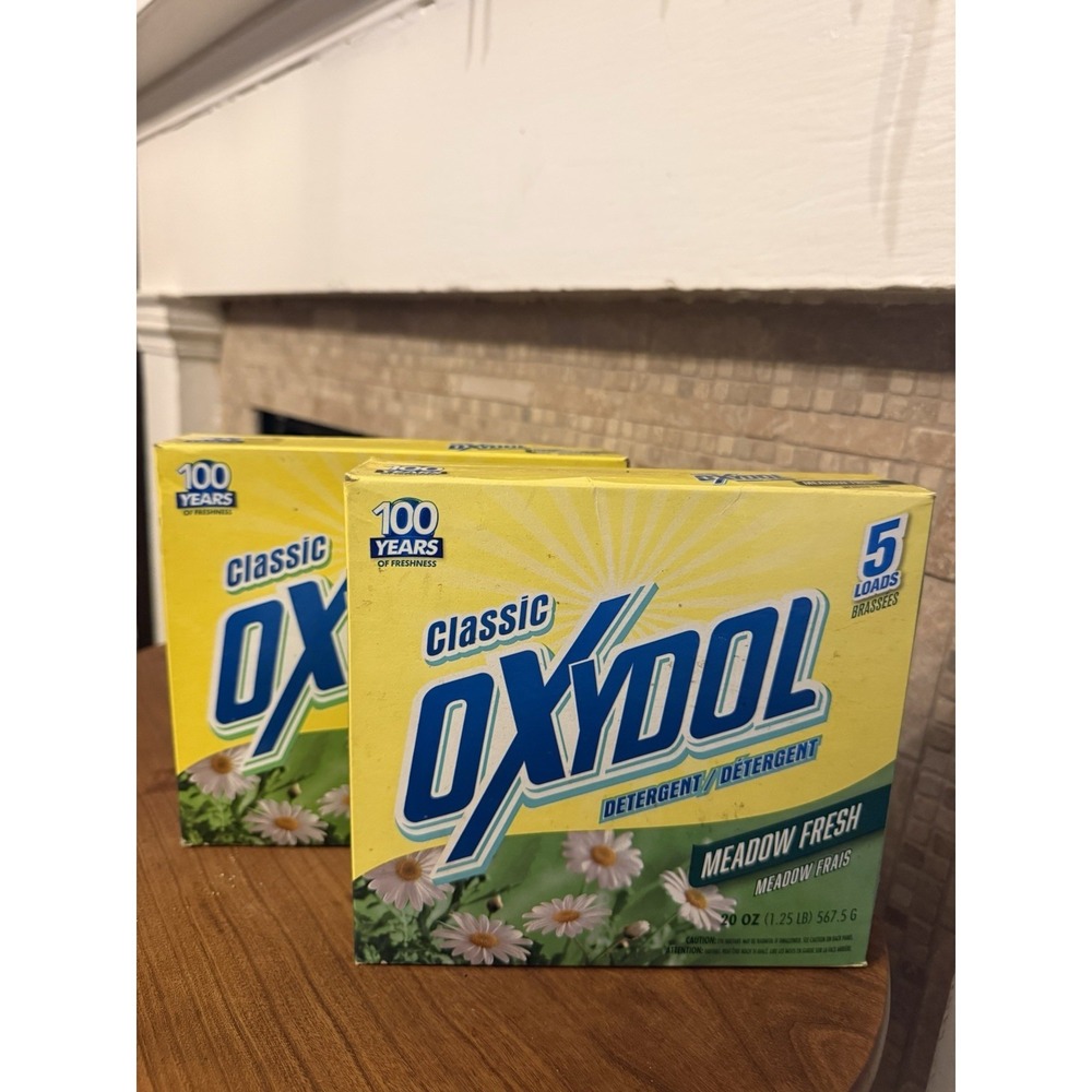 (2) Classic Oxydol Meadow Fresh Laundry Detergent Powder - 5 Loads ea 20 oz 1.25